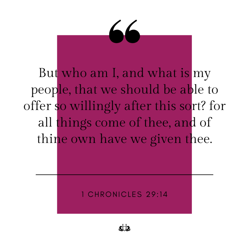 1 Chronicles 29:14
